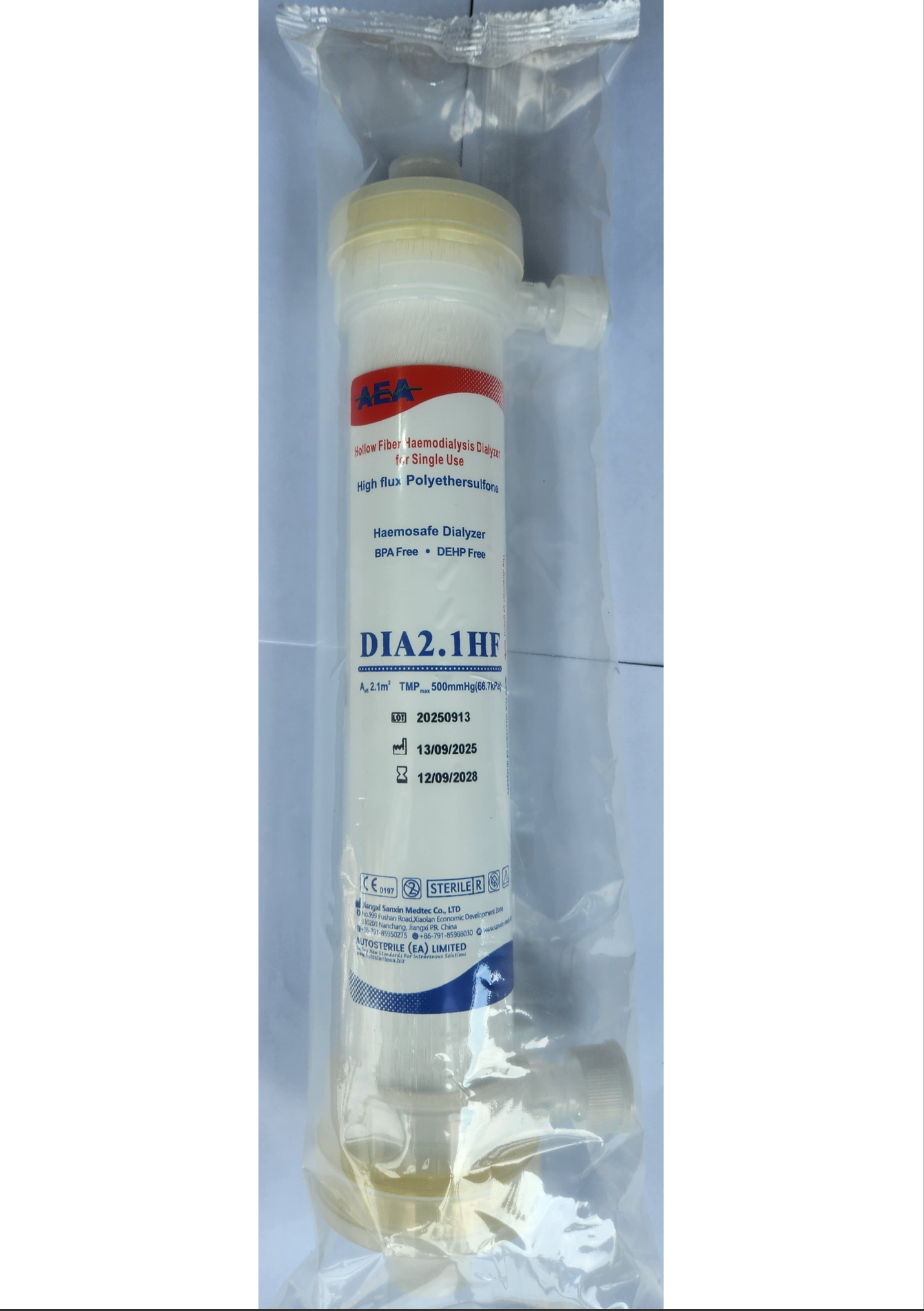 Hollow Fiber Dialyzer 2.1H