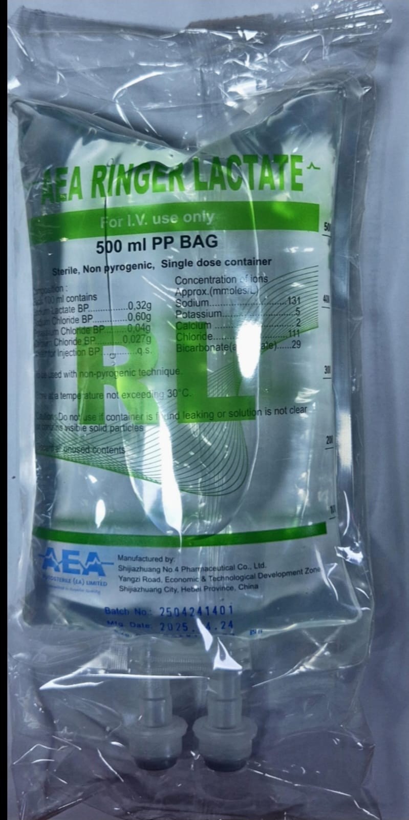 AEA Ringers Lactate USP 500Ml